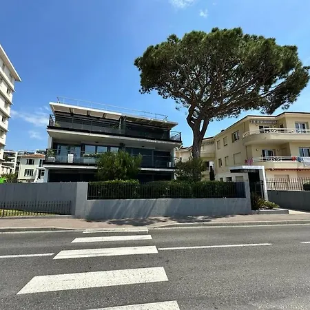 公寓 Le Bay Side- Standing 2 Prs - 30m Plages - Clim 昂蒂布